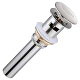 Yescom Pop Upポップアップドレインストッパー1 1 / 2 1 5 / 8インチクロム/つや消しニッケル/ ORBバスルーム蛇口容器シンク 1-5/8" with overflow 81D
