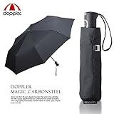 オーストリアdoppler(ドップラー社)メンズ ワンタッチ開閉折りたたみ傘100cmCARBONSTEEL [ブラック]　744766