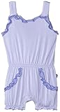KicKeeパンツベビーガールズ無地Sweetie Pie Romper W /コントラストトリムprd-kpor854-lcfmn、ライラックwith Forget Me Not、0 – 3ヶ月