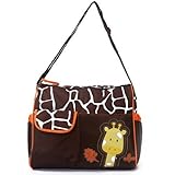 3pcs Giraffe Zebra Baby Nappy Changing Bags Large Sizes 3 Designs (Orange Giraffe) by just4baby