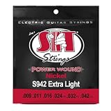 SIT STRINGS エスアイティストリングス エレキギター弦 PowerWound EXTRA LIGHT S942 .009-.042 【国内正規品】