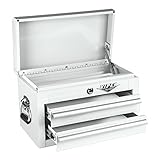 Viper Tool StorageV218MCWH 18-Inch 2-Drawer 18G Steel Mini Storage Chest with Lid Compartment, White