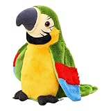 chengcheng しゃべる ぬいぐるみ 鳥 オウム 動き ぬいぐるみ 話すオウム 録音 鳥ロボット 喋る鳥ぬいぐるみ 可愛い 人形おもちゃ 知育玩具 誕生日 クリスマス 新年 贈り物 プレゼント 生産お祝い (ブルー)