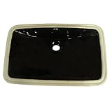 Kingston Brass LB24157K Fauceture Forum Undermount Vitreous China Bathroom Sink, Black [並行輸入品]