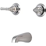 Olympia Faucets P-1231-BN Two Handle Tub Set, PVD Brushed Nickel Finish [並行輸入品]