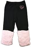 FairyBaby ボア付スパッツ 90cm ブラック×ピンク[26] ベア天・起毛パイル S24512-24