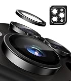 TORRAS For iPhone 16 Pro / 16 Pro Max 用 カメラ保護 【撮影もデザインそのまま・曇らない】 レンズカバー アンチグレア 露出オーバー防止 キズ防止 米軍 MIL 規格 宇宙航空素材 黒縁取り 1セット カメラカバー ブラックチタニウム ZeroLens