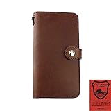 Pixel 7a 用 ケース 日本製 栃木レザー ハンドメイド 全機種 手帳型 本革 ヌメ革 スマホケース (Google Pixel 7a用, ブラウン)