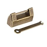 P Prettyia 伝統的　中国のロック　南京錠　ジュエリーボックス　パドロック　キー付き　