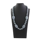 IntiPal Silicone Teething Necklace - BPA Free Nursing Necklace - Stylish for Mom to Wear and Safe fo