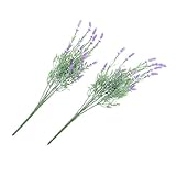 Flameer 2本　人工ラベンダー　造花　プラスチック　グラス　ガーデン　テーブル　装飾　45センチメートル　デコレーション