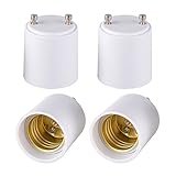 Onite 4-Pack GU24 to E26 E27 Adapter - Converts your Pin Base Fixture (GU24) to Standard Screw-in Bu