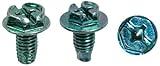 L.H. Dottie 1032TC Grounding Screw Hex/Phillips/Slotted/Square, No.10-32 TPI by 3/8-Inch Length, 5/1