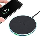 2020バージョン Qi 加速 ワイヤレスチャージャー ワイヤレス充電器 10W/7.5W/5W 急速充電 超薄バージョン 軽量 USBケー