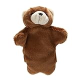 Domybestハンドパペット　ぬいぐるみ　おもちゃ　手踊り　動物　アニマル　子供　布製 知育玩具　ごっこ遊び　童話　物語　人形劇　想像力を育てる　多種類選択可能 (クマB（高さ26cm）)