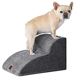 EHEYCIGA 犬 階段 ステップ ペット階段 ドッグステップ 犬 スロープ 高密度 滑り止め付き 安定性 カバー取り外し可能 洗える 小型犬適用（グレー、40x50x30cm、2段plus)