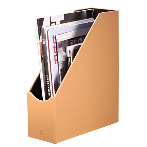 Vpack レザー ファイルスタンド レザフェス マガジンボックス マガジン 書類 収納 デスクトレー カーキ 文具百貨