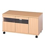 不二貿易 テレビ台 キャスター付き クロノス 幅80cm ナチュラル 97601