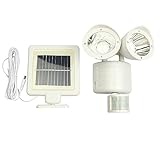 Poilee ソーラー センサーライト屋外 2灯式 22LED アウトドアライト A026 (ホワイト)