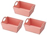 Like-it 収納ボックス アースピース ペーパーミックス ミニバスケット 3個セット レッド EPE-23