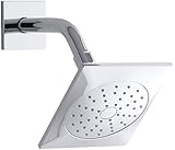 KOHLER 45215-CP Loure Single Function Wall Mount Showerhead with Katalyst Air Induction Spray, 2.0 G