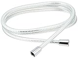Delta Faucet U494R-84-PK Universal Showering Components 84-Inch UltraFlex R White/Chrome Ribbon Hose