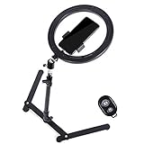 Ncolor LEDリングライト スマホスタンド Bluetooth リモコン付き