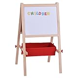 walmeck Kids図面アートEasel黒板ホワイトボード両面磁気ボード教育と磁気LettersマーカーペンChalksストレージボックス