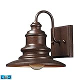 Elk Lighting Marina Outdoor LED Wall Lantern in Hazelnut Bronze [並行輸入品]