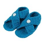 (ビグッド)Bigood ベビーサンダル ニット靴 赤ちゃん用 ソックス 新生児 子供用 ベビー用品 手作り 室内用ベビーシューズダークブルー