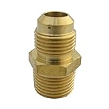 LASCO 10-1533 Flare Gas Fitting with 1/2-Inch Male Flare and 1/2-Inch Male Pipe Thread Adapter, Bras