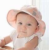 LAZA ベビー ハット 帽子 紫外線　uvカット uvカット 男女共用 つば付き　 (ピンク)