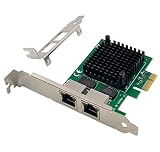 デュアルPCIe 3.1 2.5GBase-T ネットワークアダプター Intel I225-V 2500/1000/100Mbps PCI Express ギガビットイーサネット NICカード RJ45 LANコントローラー Windows 10/11用 薄型ブラケット付き