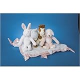ホワイトBunny Rattle 6 " by Douglas Cuddleおもちゃ