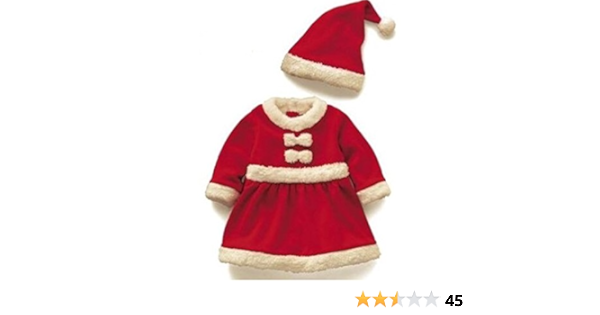 Amazon Co Jp 赤ちゃん 子供用 サンタ クリスマス 衣装 ベビー キッズ コスチューム 80cm 女の子 おもちゃ