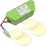 HQRPバッテリーと2 - Pack FoamのフィルタShark sv1106 N sv11o6 Nナビゲータフリースタイル・コードレススティック掃除機+コースター