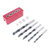 AUTOTOOLHOME アングルホール ドリルビット ジグアクセサリキット HSS 高速度鋼 V字型 木工 工具 DIY ホールソー パンチ ツール 6 8 10 12mmウッドダボ 6 7 8 9