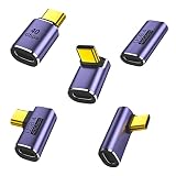 usbc l字 タイプc 変換アダプター 40Gbps高速転送 100W/5A急速充電 8K@60Hz映像出力 usb-c l字 タイプc l字アダプター usb-cコネクター ドライブレコーダー、Thunderbolt 3、Mac Book Pro、Nintendo Switch、Nexus 6P 5XなどのType Cデバイスに対応(一番+二番＋三番＋四番＋五番 五個)