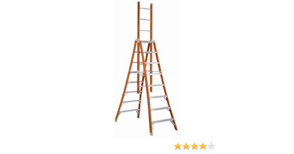 Amazon Co Jp Louisville Ladder Fx1108 300ポンド定格 ファイバーグラス 延長トレッスルラダー 8フィート 産業 研究開発用品