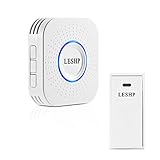 LESHP ワイヤレスチャイム 瞬間発電 配線不要 電池不要 防水 防塵 最高150Mの無線範囲 呼出音楽58メロディー選択可能 (1*送信機-1*受信機)