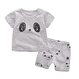 Hzjundasi 新生児 赤ちゃん キッズ レジャー コットン 衣 Tシャツ + パンツ スーツ 衣装 幼児 服