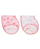 aden + anais (エイデンアンドアネイ) 【日本正規品】 モスリンコットン バーピービブ 2枚セット(ペタルブルーム) petal blooms - 7057