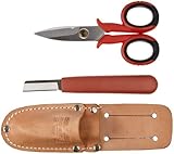 モリス製品54372ケーブルSplicersナイフ、Electrician 'sはさみ、はさみ、ナイフキット付きtwo-pocketポーチ 54372 1