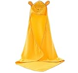 ベビー ソフト コットン 通気性 バスタオル キッズ バスクロス クローク バスローブ 0-7歳（イエロー）