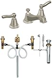 Moen TS6205BN-9000 Rothbury Two-Handle Low Arc Bathroom Faucet with Valve, Brushed Nickel [並行輸入品]