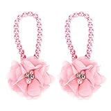 1Pair FEITONG Infant Kids Cute Pearl Barefoot Foot Flower Wear Beach Sandals by FEITONG