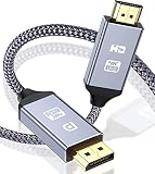 DisplayPort to HDMI ケーブル 4M, ディスプレイポート HDMI 変換ケーブル DP グレー
