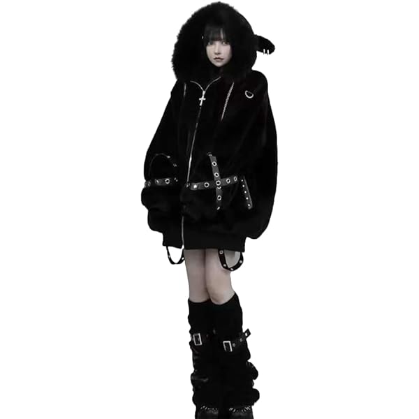 Amazon.co.jp: [Misswdd] 地雷系 ウサギ耳 パーカー レディース 量産型