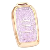 ヴォクシー 90 系 キーケース 適合トヨタ ノア 90 系 アルファード ヴェルファイア 40系キー カバー シエンタ可愛 キーホルダー ゴールドパープル