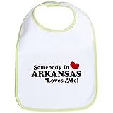 CafePress Pride Somebody in Arkansas Loves me Bib - Standard Kiwi [Apparel] by CafePress